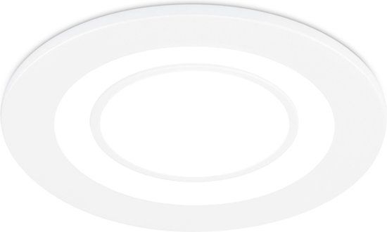 LED Inbouwspot - Qualu Torna Cynomi - 5W - Warm Wit 3000K - Rond - Wit - Ø80mm