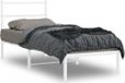 Maison Exclusive - Cadre de lit en métal sans matelas avec tête de lit blanc 75x190cm