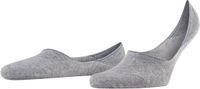FALKE Step Medium Cut onzichtbaar effen katoen footies heren grijs - maat 45-46