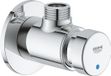 GROHE Euroeco Cosmopolitan S Douchekraan Zelfsluitend 1/2 Blauw/Rood Chroom