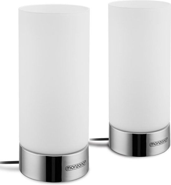 Monzana Lumo Tafellamp Set - 2 Stuks - Touch Dimbaar - Grijs