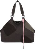 Fritzi aus Preußen shopper schoudertas Izzy Medium Limited Happy Flocked Soft Coffee donkerbruin