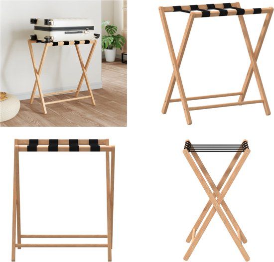vidaXL Bagagerek 68,5x38x58 cm Bamboe