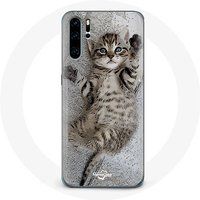 Maniacase Hoesje voor Huawei P30 Schattig Bengaals katje