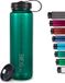Unyqoos® simplBottle bouteille de boisson 1000 ml – ouverture large, bouteille de sport étanche en Tritan (sans BPA), légère, verte