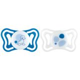 Chicco PhysioForma Light Fopspeen van siliconen, 6-16 maanden, lichtblauw, 2 stuks