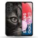 Beschermhoes Samsung Galaxy A13 Beschermhoes, Kattenmotief, Grijs