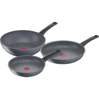 Tefal Healthy Chef Cookware Set - 24 + 28 cm Frying Pans & 28 cm Wok