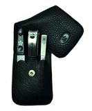 Peilring Pfeilring Peilring Uni zaketui, Nappa, 3-TLG, INOX-vulling, binnenvoering: zwart, meerkleurig, één maat