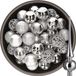 Decoris Boules de Noël - 38 pièces - 6 cm plastique - argent