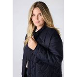 MS Mode Jas Licht gewatteerde jas Navy blauw