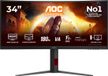 AOC CU34G4AD computer monitor 86,4 cm (34") 3440 x 1440 Pixels Wide Quad HD Zwart, Rood