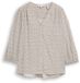 Tom Tailor Blouse van viscose - Maat 38 - soft taupe geometric minimal