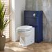Hudson Reed Warwick WC-Ombouw 50cm Marineblauw Klassiek met Reservoir, Chromen Spoelknop en Richmond Staand Toilet met Witte Toiletzitting