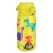 ION8 Lichtgewicht Stalen Kinderwaterfles, 400 ml/13 oz, Zonder Isolatie, Lekvrij, Makkelijk te Openen, Veilige Vergrendeling, Vaatwasserbestendig, Flipdop, Draaggreep, Duurzaam, Dinosaurussen