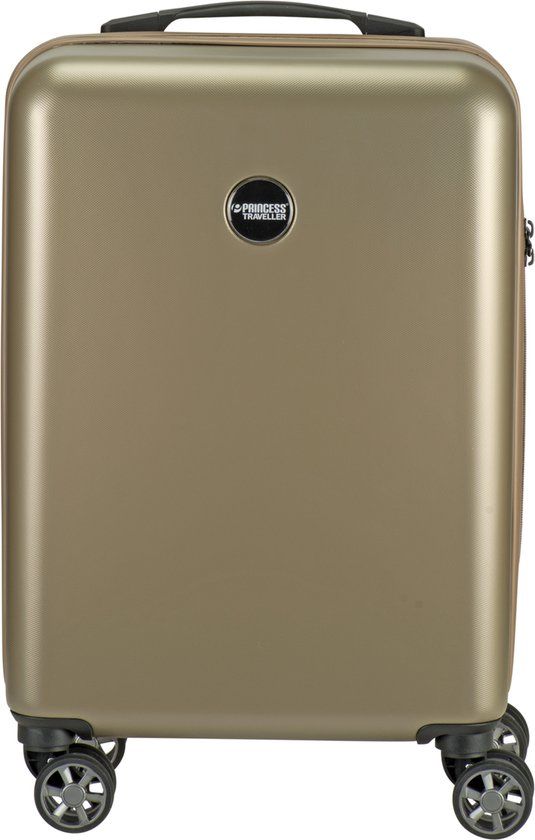 Princess Traveller PT01 Deluxe Handbagagekoffer - 55cm - Pristine Bronze - Hardcase - TSA slot - 8 wielen - 35L