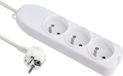Electraline Multiprise - Interrupteur - Longueur 1,5 m - Section 3G1 mm2 - Blanc