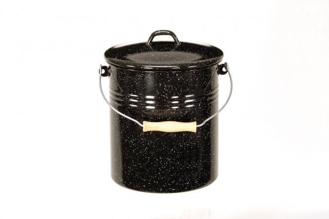 Krüger M10G - Vuilnisbak - 10 liter - Zwart/Wit