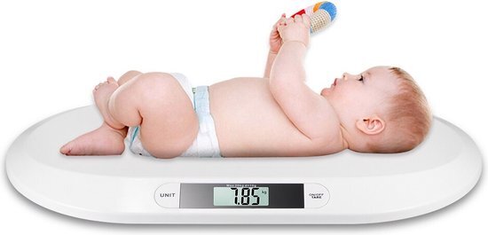 K:A Baby Weegschaal - Digitaal - Multifunctioneel - Babyweegschaal - Inclusief batterijen – Personenweegschaal - Dierenweegschaal - Wit