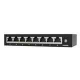 APM RJ45 Ethernet-schakelaar, 8 poorten, 10/100/1000 Mbps, high-speed LAN-netwerk, plug & play, stil zonder ventilator, compacte behuizing voor kantoor of thuis 560388
