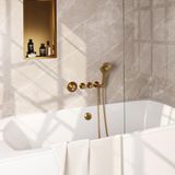 Brauer Gold Carving Thermostatische Inbouw Badkraan Badvulcombinatie