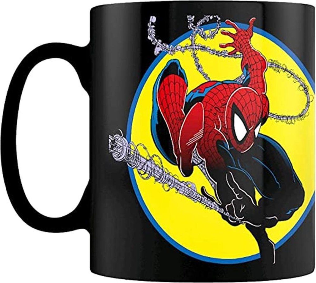 Marvel Spider-Man Heat Change Mug - Ceramic - Black/Yellow/Red - 5050574254298