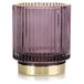 AmeliaHome Theelichthouder van glas Pompey 7x8 cm violet goud
