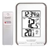 La Crosse Technology WS6810 temperatuurstation binnen en buiten, wit en taupe