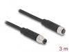Delock M8 3 pin Cable A-coded male to female PUR (TPU) 3 m