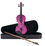 Gear4music Student Full Size Viool, Purple Sparkle