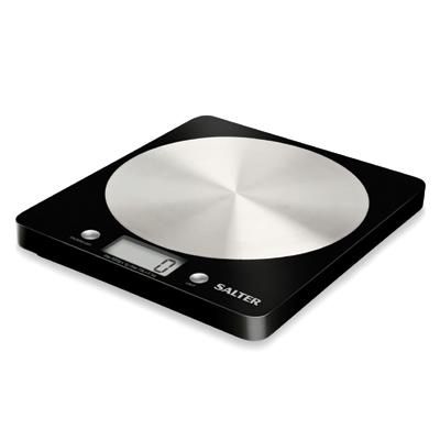 Salter 1036BKSSDR Keukenweegschaal - Zwart/Zilver - 5kg - LCD