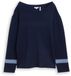 Tom Tailor Losvallende jacquard gebreide trui blue mini argyle