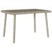 VidaXL Tuin salontafel rechthoekig 60x40x37 cm poly rattan lichtgrijs