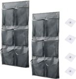 Famanu – Distributeur de sacs à déjections canines avec clip - Porte-sacs à déjections canines pour laisses - Porte-sacs à déjections canines - Tissu léger pour animaux de compagnie - Course à pied - Marche (gris)