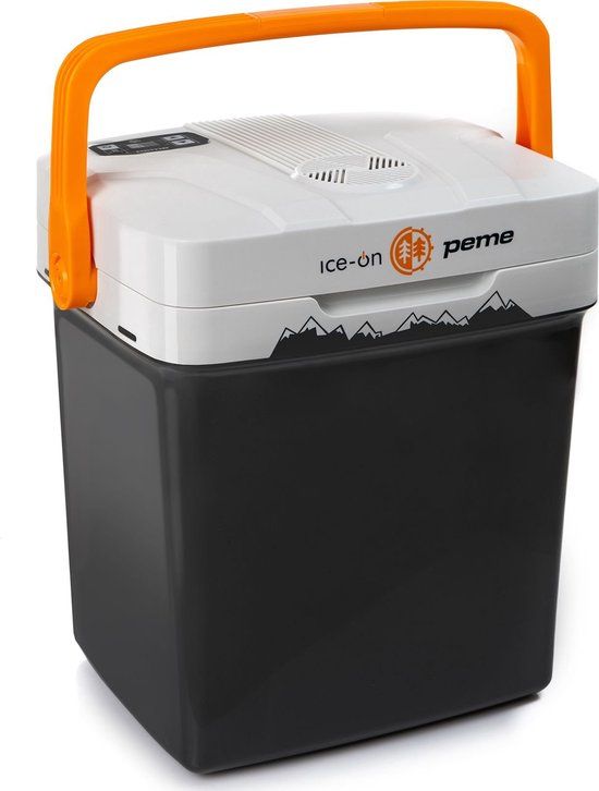 PEME Essential Elektrische Koelbox, 22.9 liter, 12V, 220/230 Volt AC/DC, Thermo-elektrisch - Grijszwart