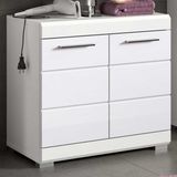 xonox.home - Wastafelonderkast Scout 60x56x34 cm in wit en wit hoogglans