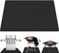 Tapis de protection de sol sans marque en silicone-fibre de verre - Résistant à la chaleur, ignifuge, résistant à l'huile et pliable - Pour barbecue à gaz, barbecue au charbon de bois et cheminée - Noir, 100x150 cm