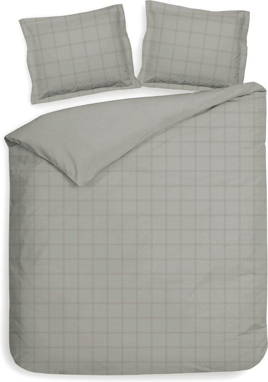 Heckettlane Dekbedovertrek Diamante - Lits-jumeaux - 260x220 cm - Grijs
