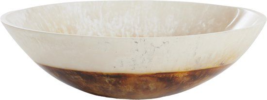 Light & Living Schaal Ø26x7,5 cm BINANGA crème+bruin