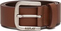 REPLAY Leren Riem Belt W100 Tan Bruine