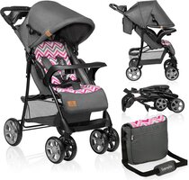 Lionelo Emma Plus Buggy - Roze - Compact en Lichtgewicht - Tot 15 kg