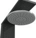 Buitendouche 50x55x224 cm poly rattan en acaciahout zwart