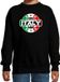 Bellatio Decorations Have fear Italy is here sweater met sterren embleem in de kleuren van de Italiaanse vlag - zwart - kids - Italie supporter / Italiaans elftal fan trui / EK / WK / kleding 170/176