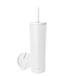 Simple Modern Geïsoleerde beker met deksel en rietje - Herbruikbare ijskoffiemok van roestvrij staal - Cadeaus voor mannen en vrouwen - Klassieke collectie - 828,1 ml - Winterwit