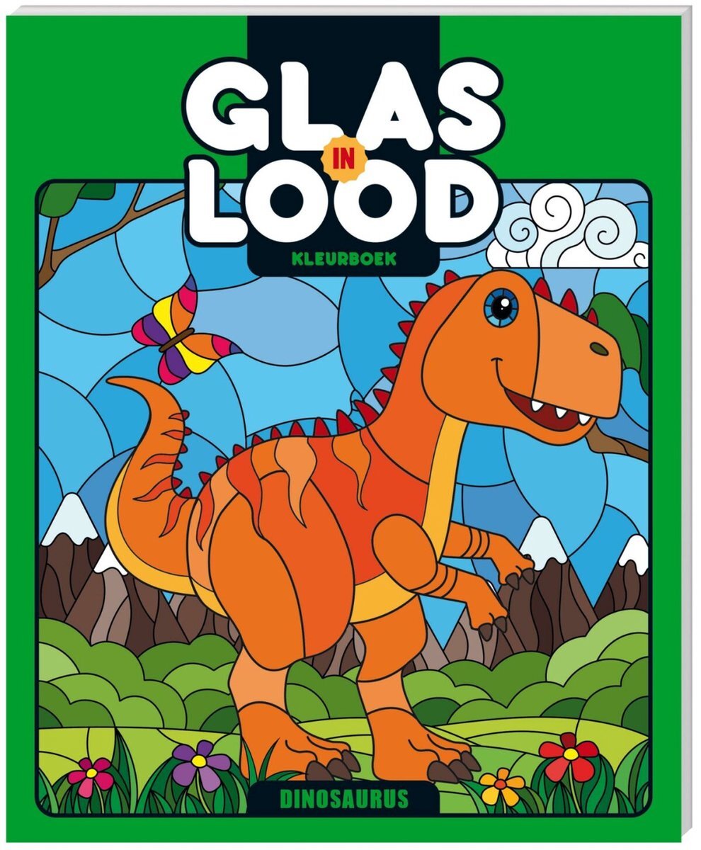 Interstat Kleurboeken glas-In-Lood - Dinosaurus