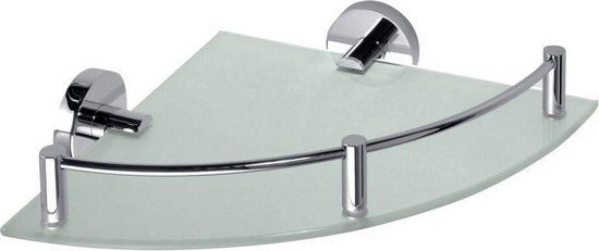 Sapho X-Round - Glazen Hoek Planchet - 25x7 cm - Chroom