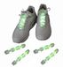 Merkloos / Sans marque Neon glow lichtgevende schoenverlichting - groen - 4x stuks - Kinderen/Volwassenen/Halloween