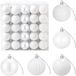 vidaXL Kerstballenset - 75 st - Wit - 6 cm - Polystyreen