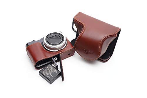 Zakao Leica C-LUX Camera Case, Handgemaakte Echt Lederen Full Camera Case Bag Pouch voor Leica C-LUX Bodem Opening Versie, BRON