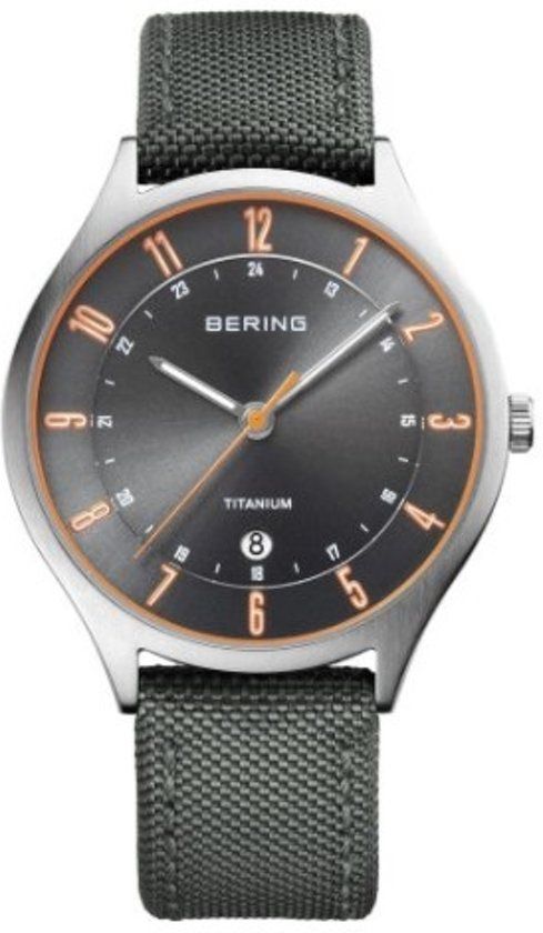 Bering 11739-879 - Horloge - Nylon - Zilverkleurig - Ø 39 mm